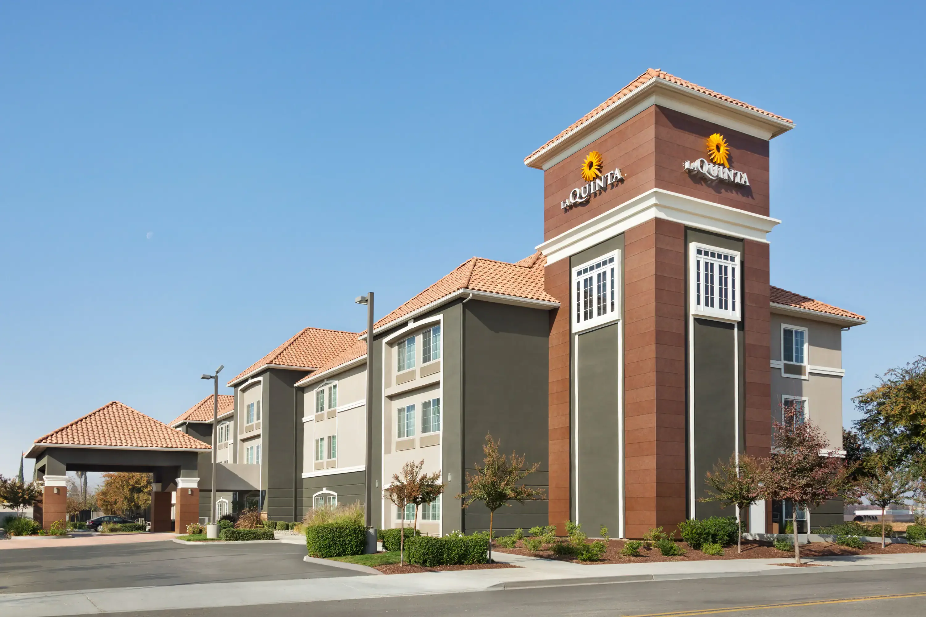 Hotel exterior in daylight